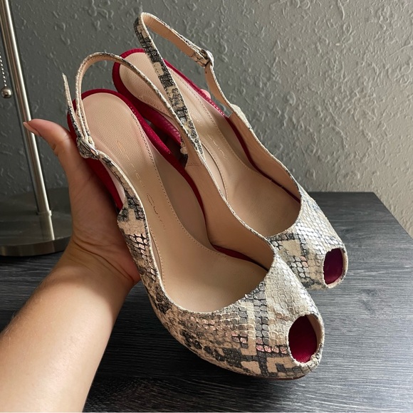 Enrico Cuini Slingback Snake Platforms - Picture 8 of 16